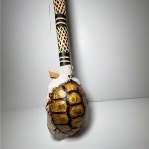 Handcrafted Reptile Shell Decor with Black and Brown Accents